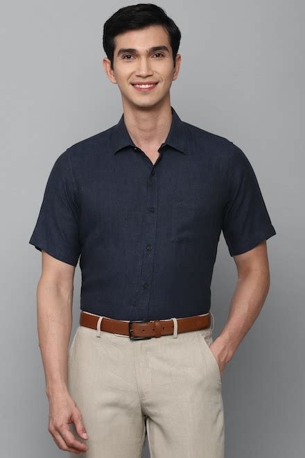 Allen Solly Formal Shirts, Allen Solly Navy Shirt for Men at Allensolly.com