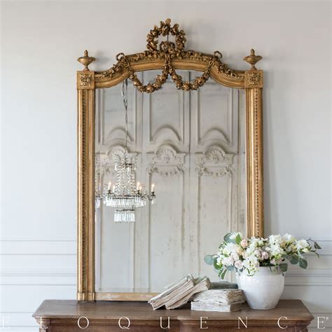 Eloquence French Country Style Antique Mirror: 1880 | French country bedrooms, French decorating ...