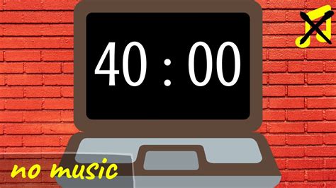 40 minute timer | no music (but with alarm at the end) | timer 40 minutes | 40 mins - YouTube