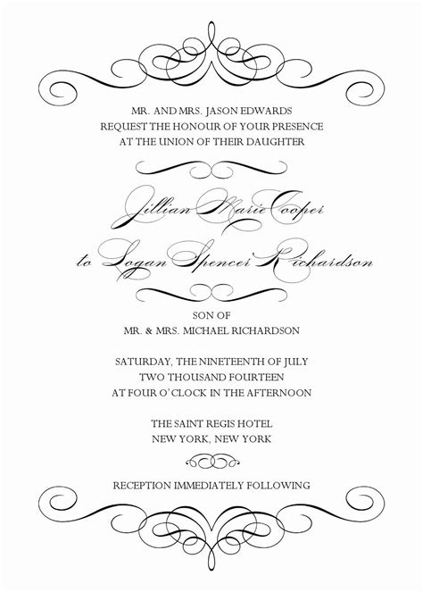 Microsoft Word Wedding Invitation Template Fresh W… | Free printable wedding invitations ...