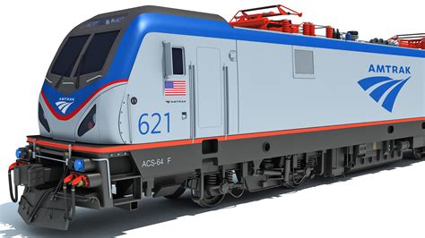 Amtrak train 3D model - TurboSquid 1681341