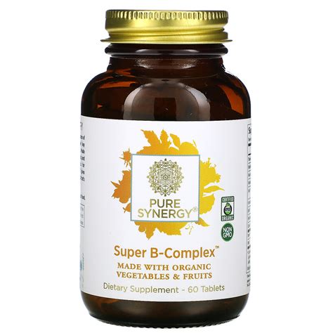 Pure Synergy, Organic Super B-Complex, 60 Tablets - iHerb