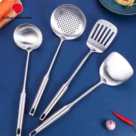 Stainless steel wok spatula/wok spoon/colander/Frying spatula | Shopee Philippines