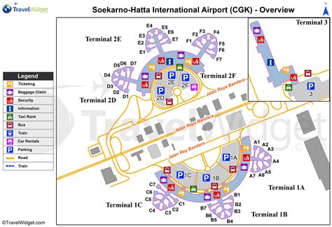 Jakarta airport terminal map - Soekarno hatta airport terminal map ...