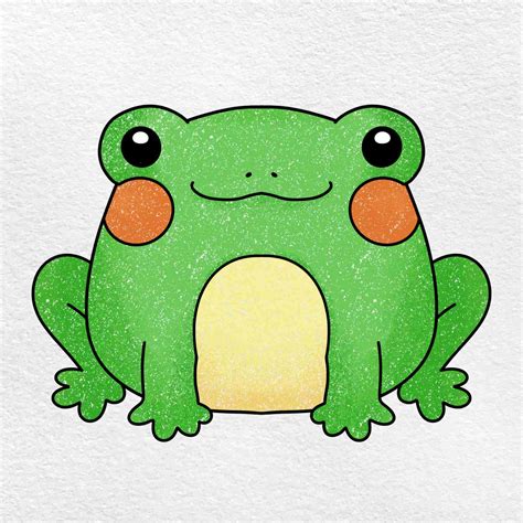 How to Draw a Cartoon Frog - HelloArtsy