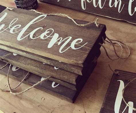 Hanging Welcome Sign Front Door Decor Wooden Welcome Porch | Etsy