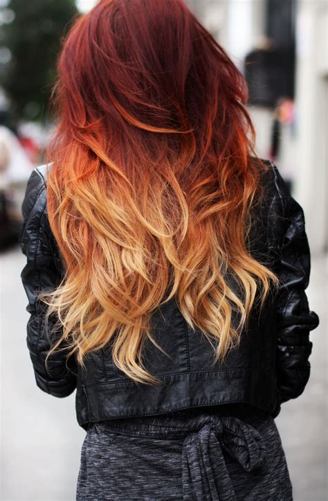 HEATHER GREY. | LEHAPPY | Red ombre hair, Hair color red ombre, Ombre ...