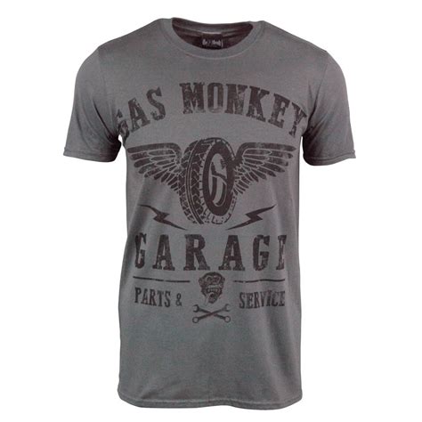 Mens Grey Gas Monkey Garage Tyre T Shirt – Buy Gas Monkey T Shirts From ...