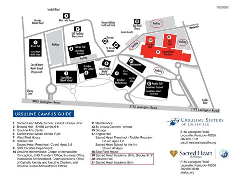 Campus Map - Sacred Heart Academy in Louisville, KY