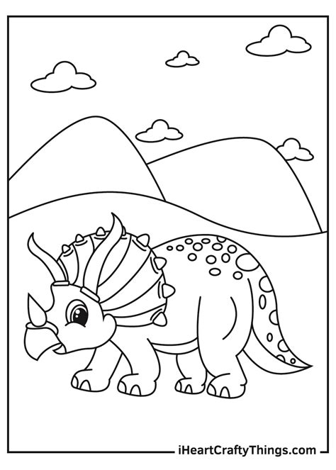 Printable Triceratops Coloring Pages For Toddlers