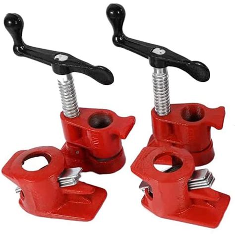 Buy LLPP 2 Pack 3/4" Wood Gluing Pipe Clamp Set, Wood Gluing Pipe Clamp, Heavy Duty Pipe Clamp ...