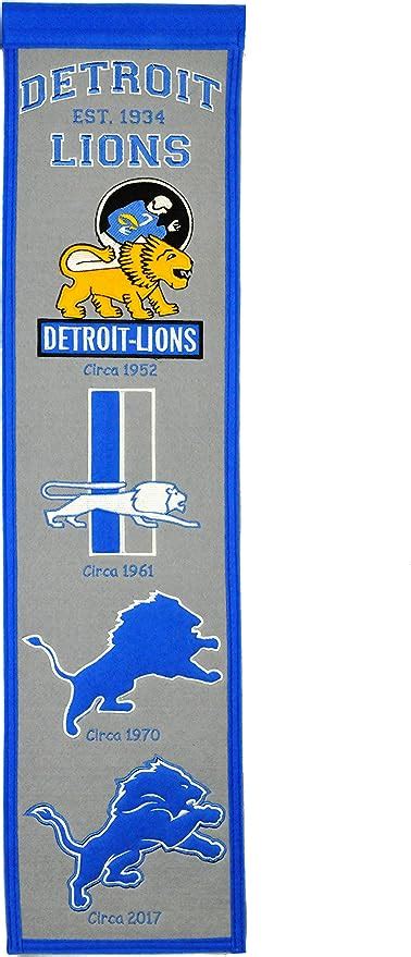 Amazon.com : NFL Detroit Lions Heritage Banner : Sports Fan Wall Banners : Sports & Outdoors