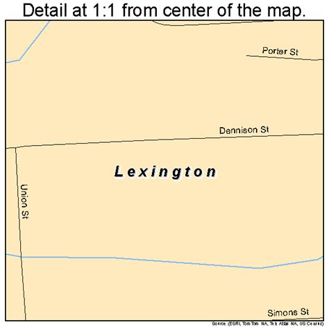 Lexington Michigan Street Map 2647280