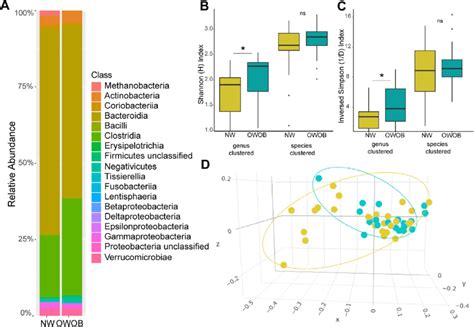 Microbiota diversity. (A) Class relative abundance of the 45 samples... | Download Scientific ...