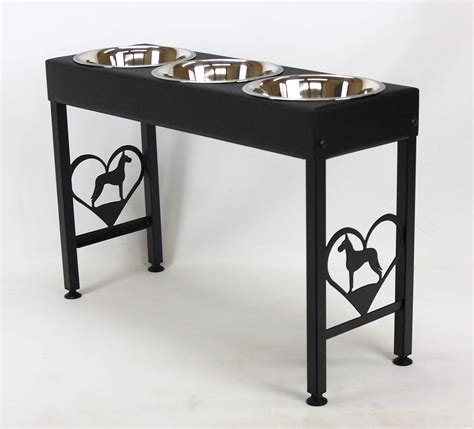 Amazon.com: Great Dane Elevated dog bowls triple dish feeder stand ...