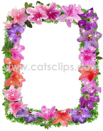 Flower Glitter Border