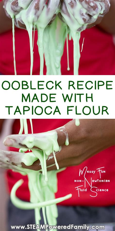 Oobleck Recipe Using Tapioca Flour and No Cornstarch | Oobleck recipe, Tapioca flour, Oobleck