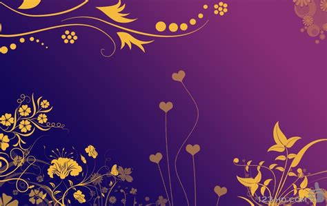 Purple And Gold Background Design