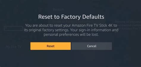 How to Reset Amazon Fire TV Stick Device to Factory Settings