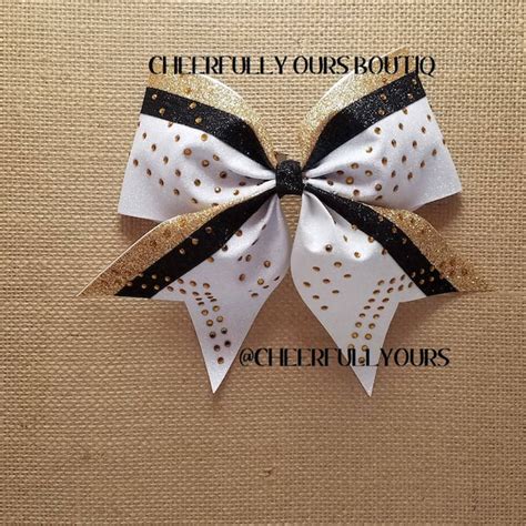 Black and Yellow Gold Cheer Bows - Etsy