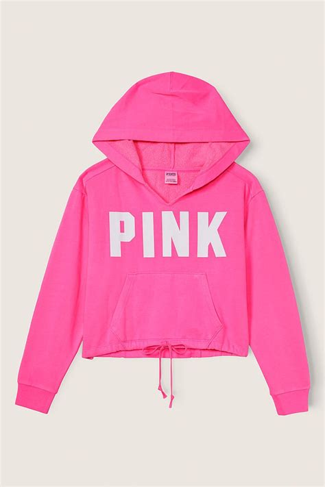 Victoria's Secret PINK Fleece Crop Long Sleeve Hoodie | Victoria's ...