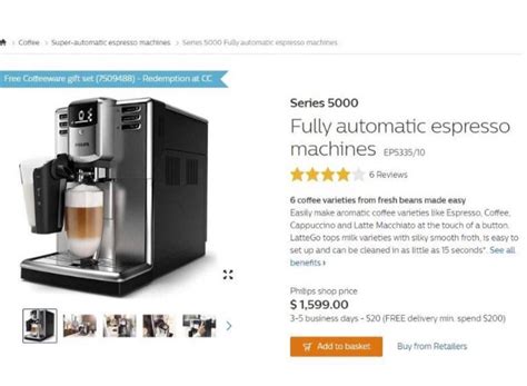 Philips Series 5000 Automated Espresso Machine Lattego, TV & Home ...