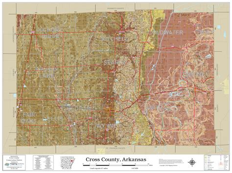 Cross County Arkansas 2022 Soils Wall Map | Mapping Solutions