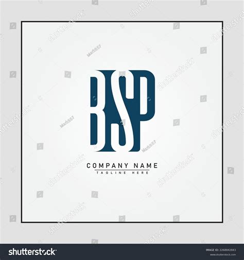 Minimal Business Logo Alphabet Bsp Initial Stock Vector (Royalty Free ...