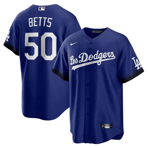 Nike Men's Los Angeles Dodgers Mookie Betts #50 Royal 2021 City Connect ...