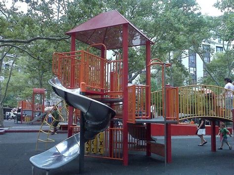 Children playing equipment in the park (source: www.nycparks.gov.in ...