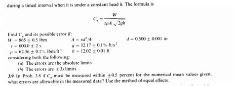 Orifice Discharge Coefficient Equation