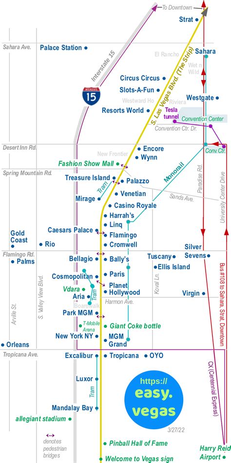 Maps of the Vegas Strip