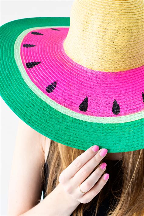 DIY Watermelon Floppy Hat - Studio DIY