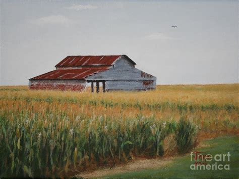 Corn Field Painting at PaintingValley.com | Explore collection of Corn ...