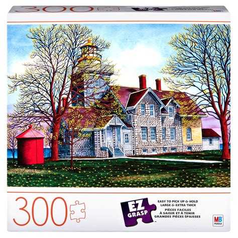 300-Piece EZ Grasp Puzzle for Seniors, Adults and Kids Ages 8 and up, Somerset Lighthouse ...