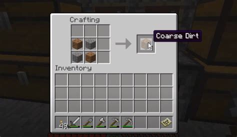 How To Make Coarse Dirt: Minecraft Recipe