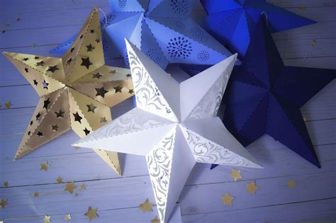 Printable 3D Paper Star Template