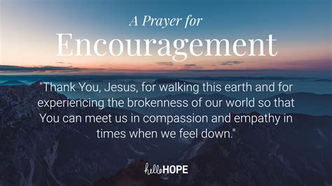 A Prayer for Encouragement | helloHOPE