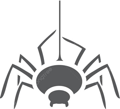 Bw Icons Spider Hanging Arachnid Silhouette Vector, Hanging, Arachnid ...