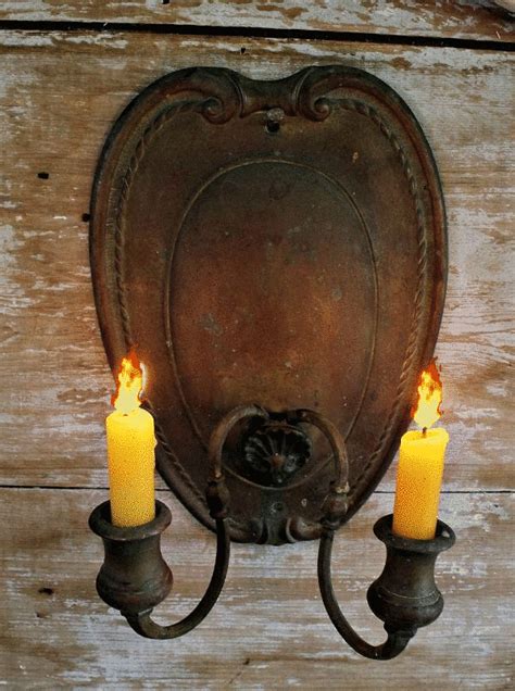 Country wall mounted candles. jj Unique Wall Sconce, Bronze Wall Sconce, Vintage Wall Sconces ...