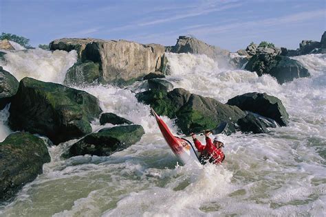 Kayaker In Rapids At Great Falls by Skip Brown | Whitewater kayaking, White water kayak, Kayaking