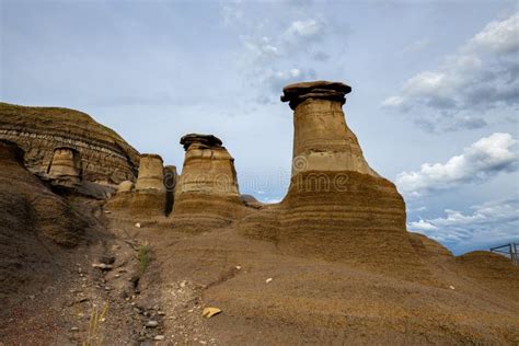 Hoodoos of Alberta by Drumheller in Canada Stock Photo - Image of arizona, blue: 158145234