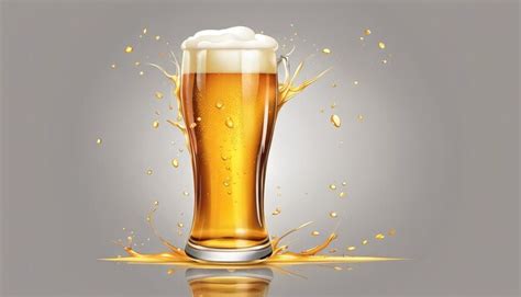 Premium AI Image | Glass Beer Vector with Energetic Beer Splash