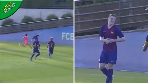 Louie Barry scores on Barcelona youth debut after becoming first ...