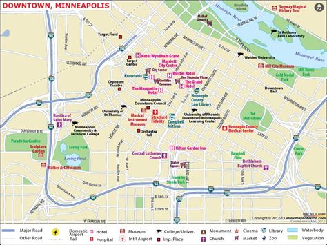 Downtown Minneapolis City Map, City Map of Minneapolis Downtown ...