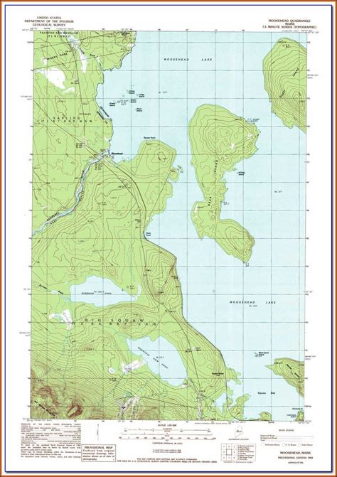 Moosehead Lake Maine Depth Map - map : Resume Examples #A19XkMA24k