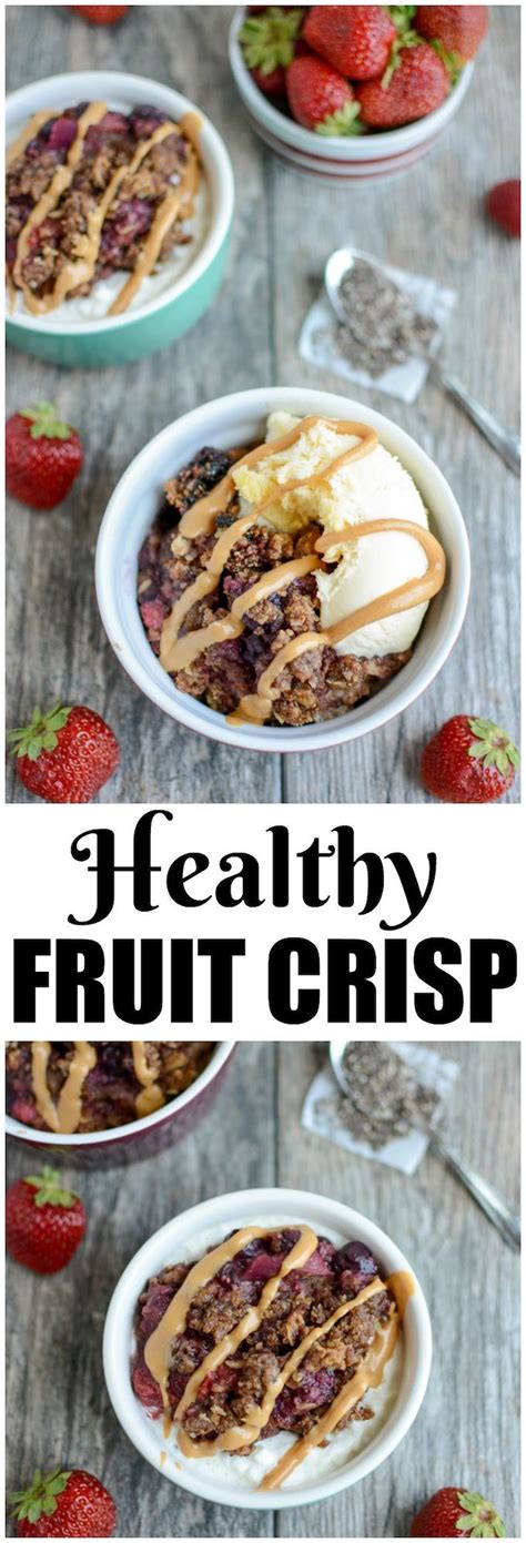 Healthy Fruit Crisp | Top with yogurt for breakfast!