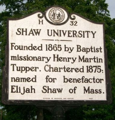 Shaw University Historical Marker