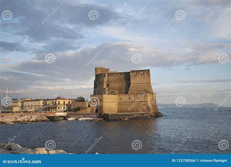 View of Castel dell Ovo editorial stock image. Image of fortress - 123758364