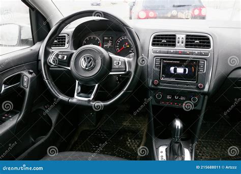 Volkswagen Polo Sedan editorial photo. Image of inside - 215688011